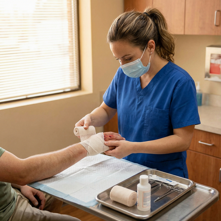  خدمات پرستاری، پانسمان و درمان زخم در منزل در شهر دماوند